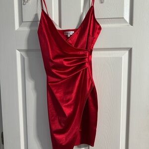 Honey and Rosie Vibrant Red Mini Dress